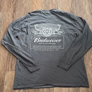 Budweiser Charcoal Long Sleeve Tee